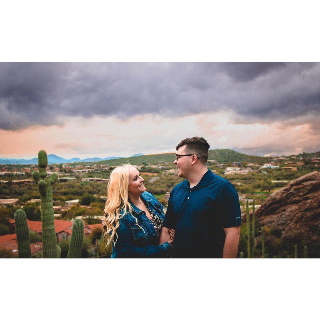Engagement photo on the golf course!!