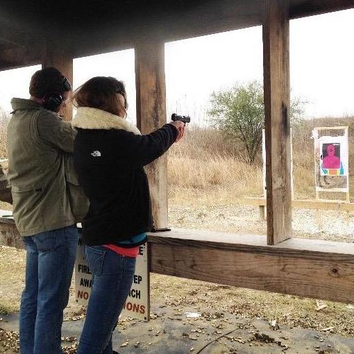 The first time Brandon shot a gun :) Dec 2014