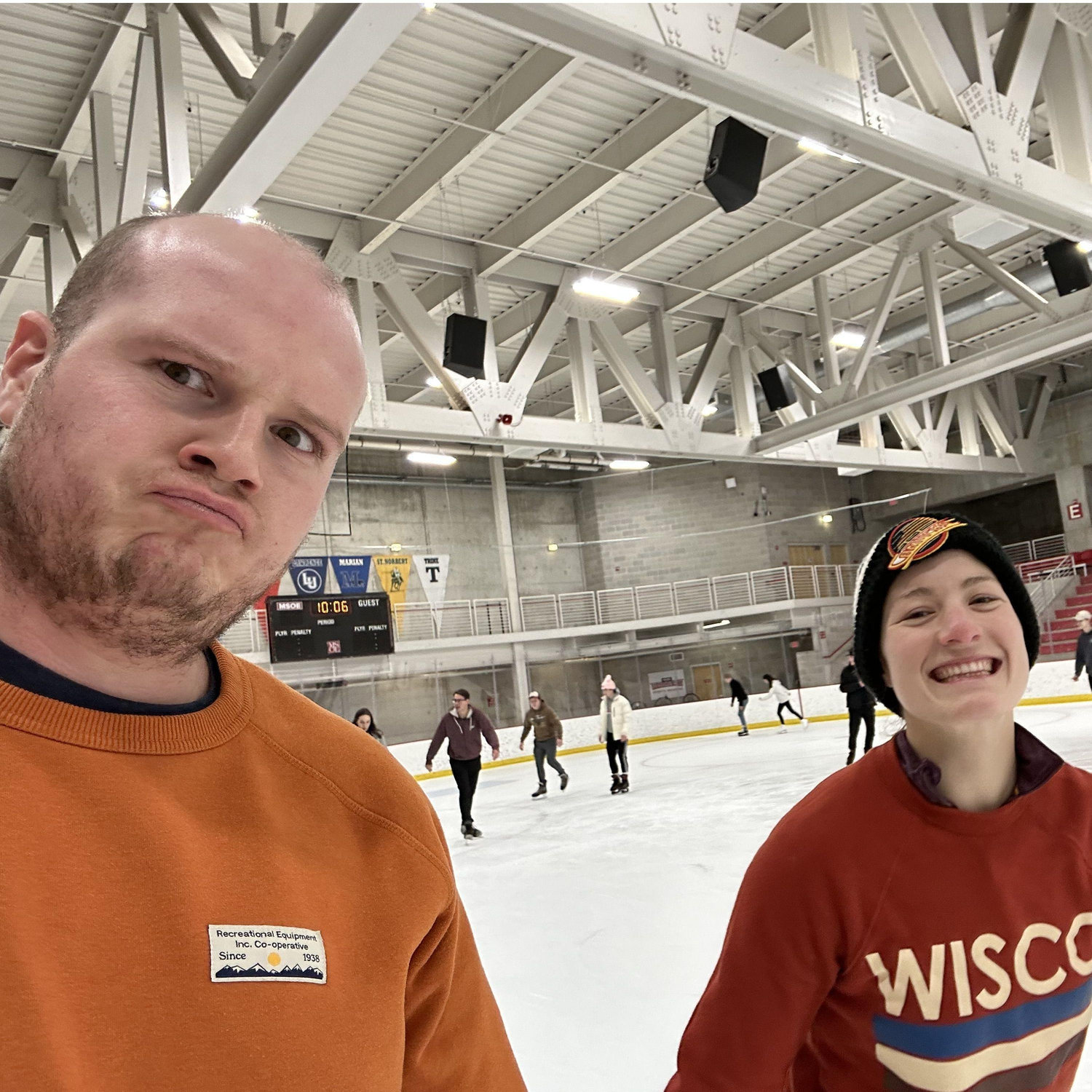Skating at the Kerns center at MSOE during Open skate