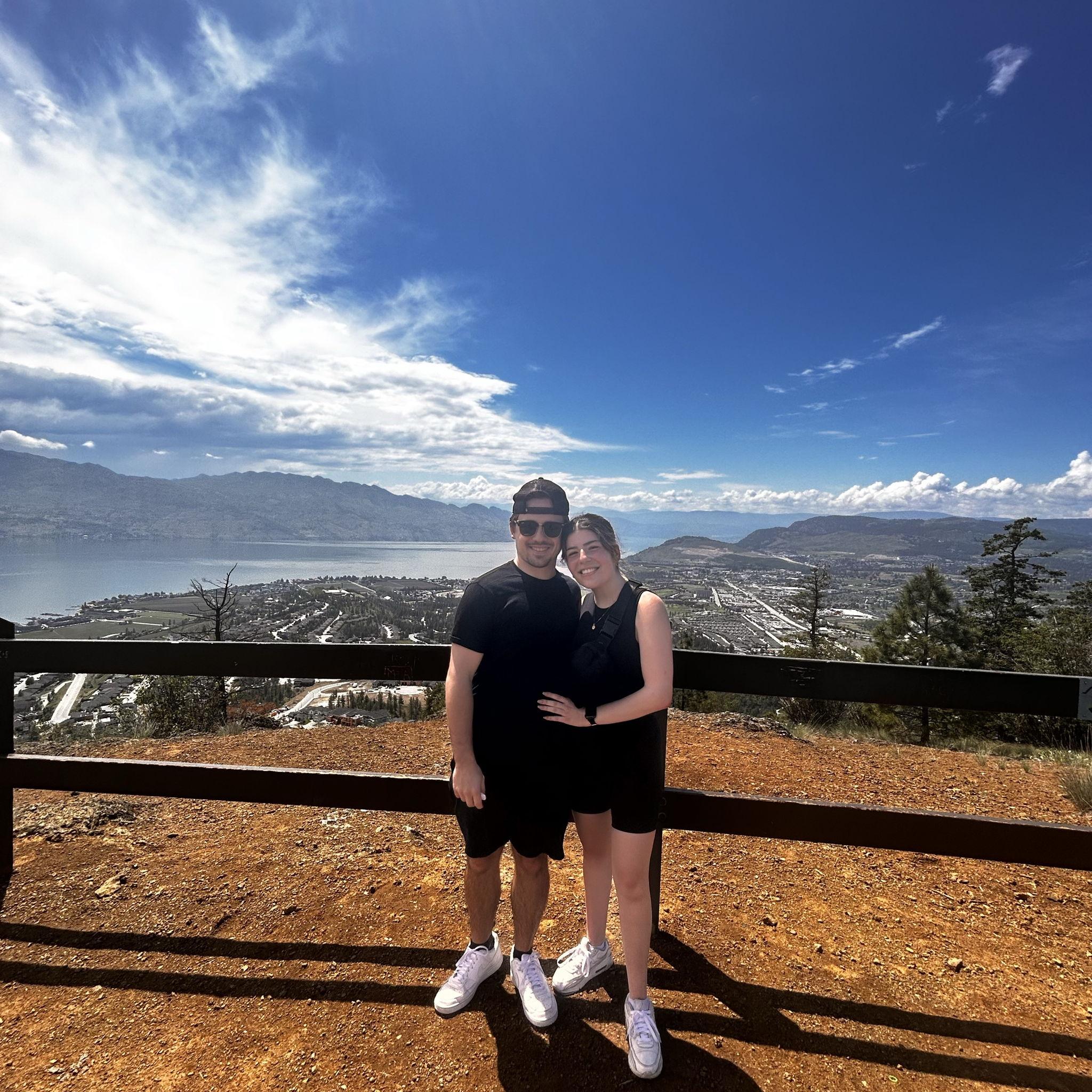 this hike was almost the death of kait, but it was also her first time meeting justin's sister so she had to act like she was fine