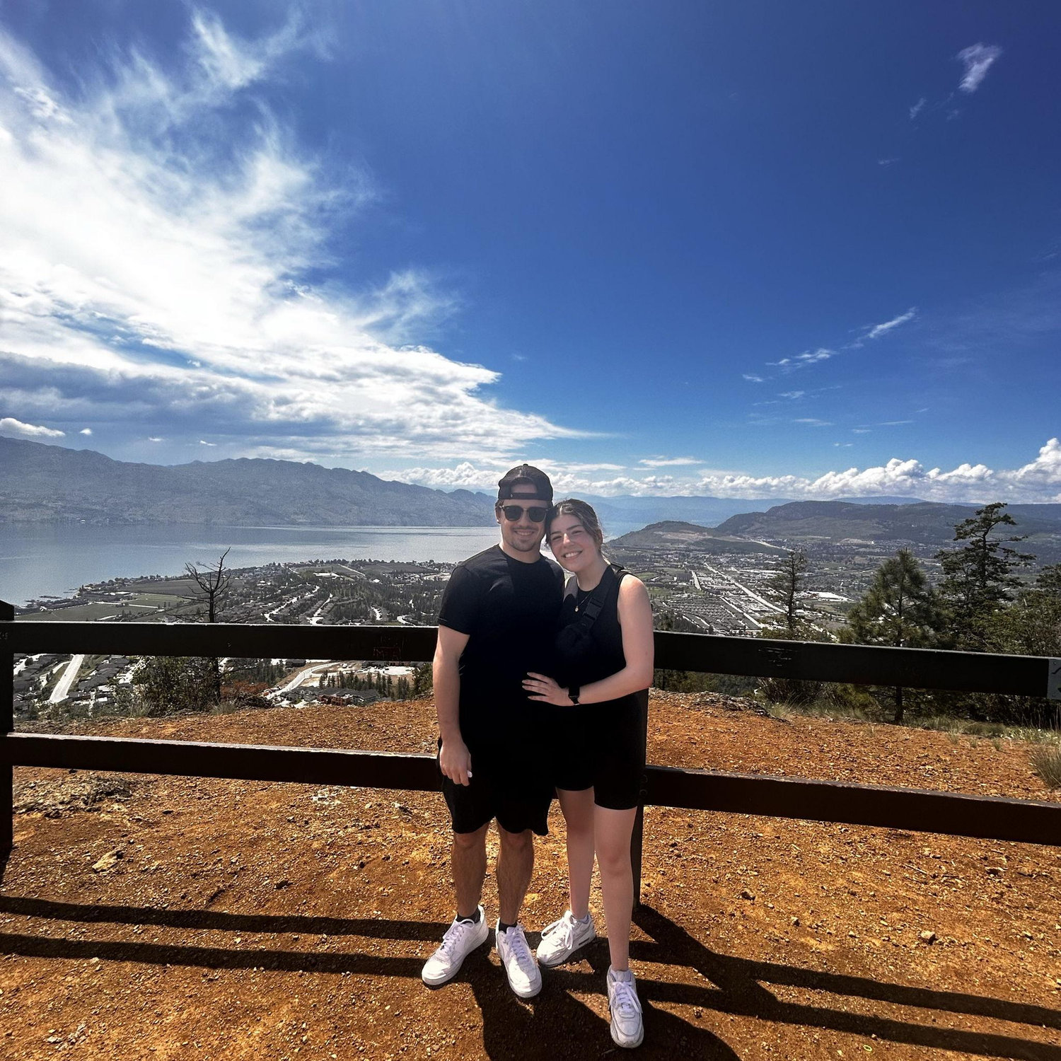this hike was almost the death of kait, but it was also her first time meeting justin's sister so she had to act like she was fine