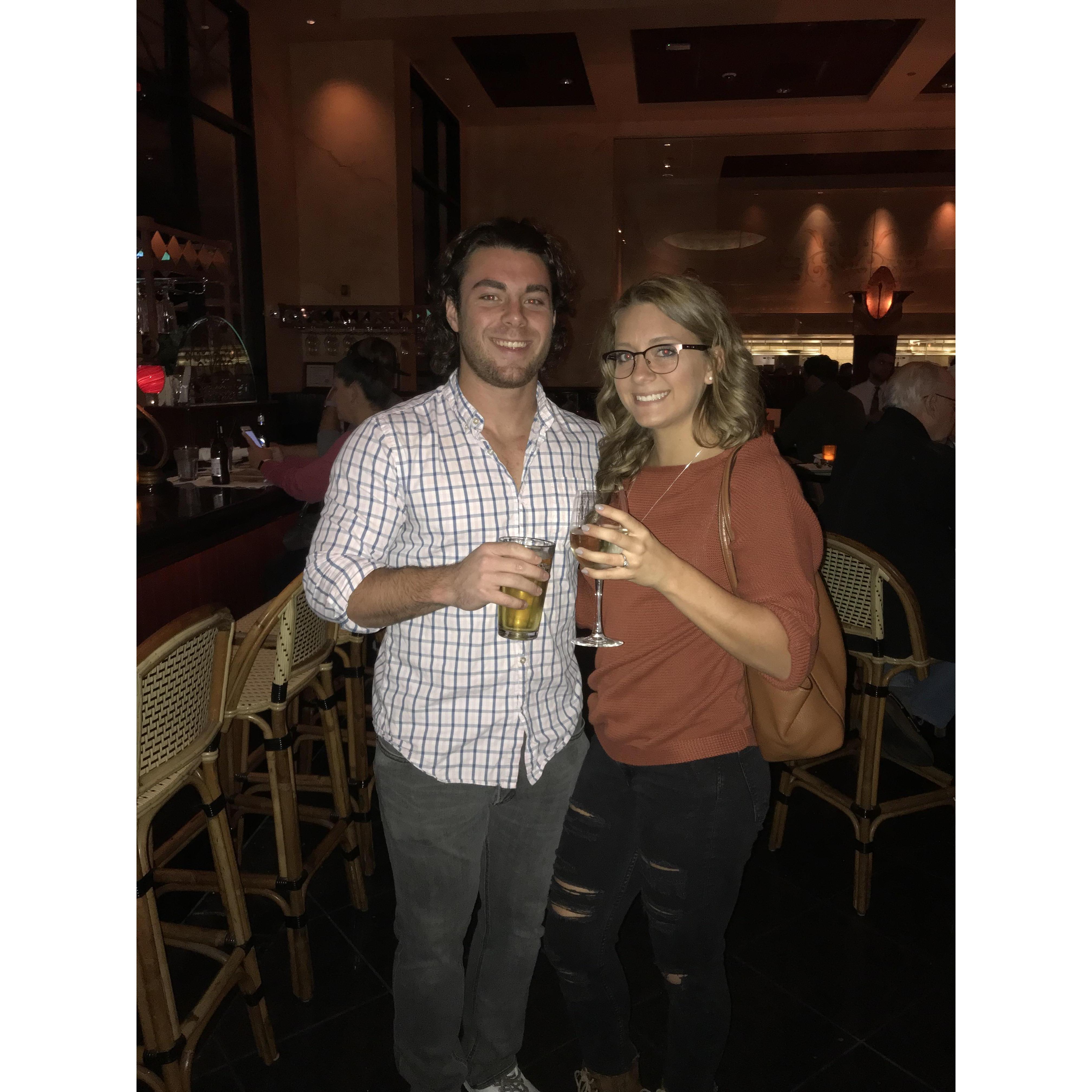 The night of our engagement; September 21, 2018
