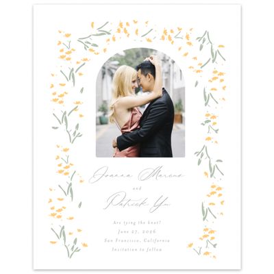 Honey, Yellow Wedding Digital Save the Date - Regal Arch