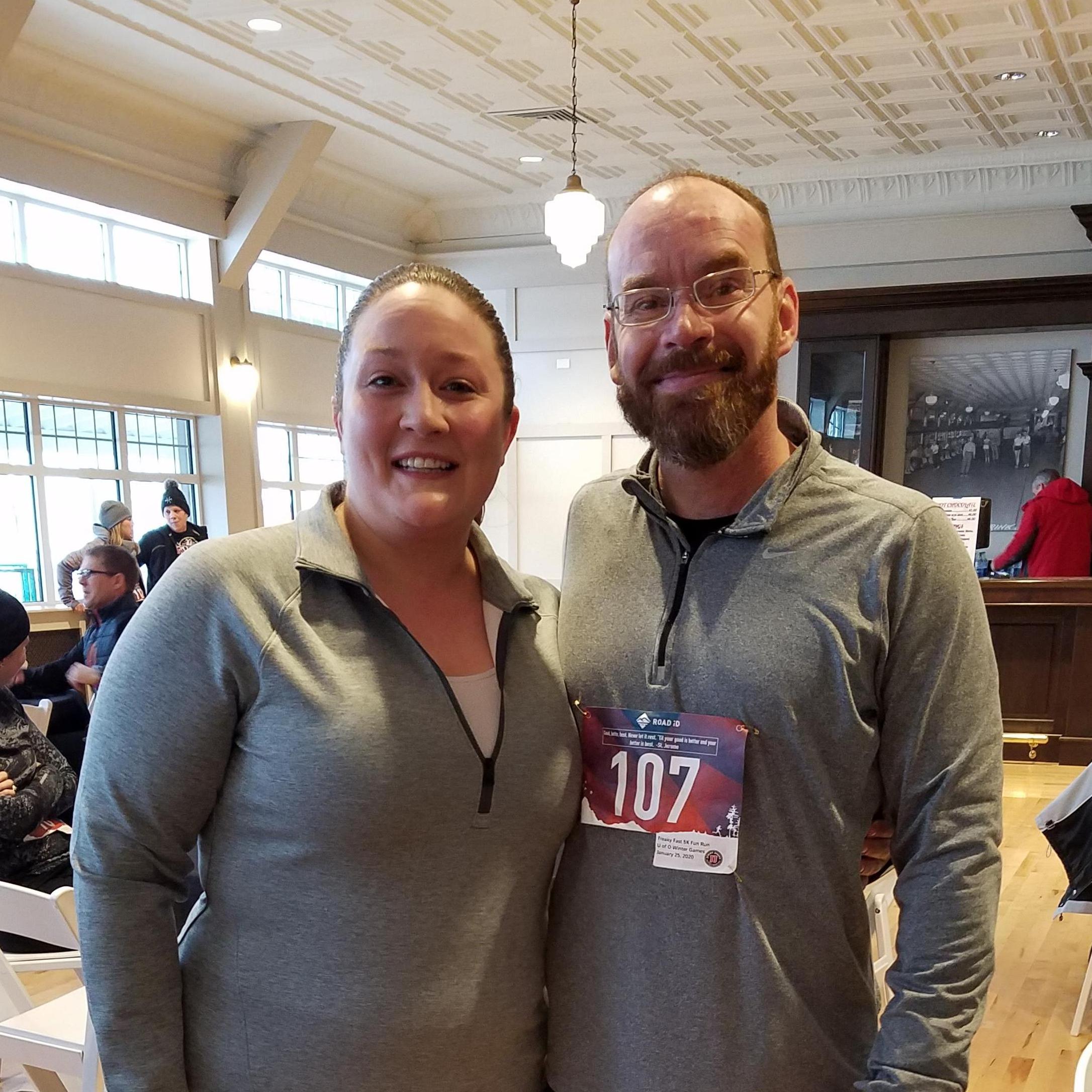 Getting ready for our first marathon! I mean...5K ;-)