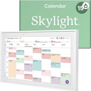 Skylight Calendar: 15-inch Wall Planner Digital Calendar & Chore Chart, Smart Touchscreen Interactive Display for Family Schedules – Wall Mount Included, Great for Organizing Your 2026 Calendar
