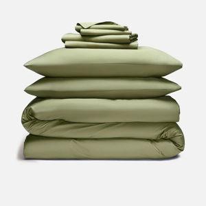Luxe Sateen Hardcore Sheet Bundle in Fresh Moss (King)