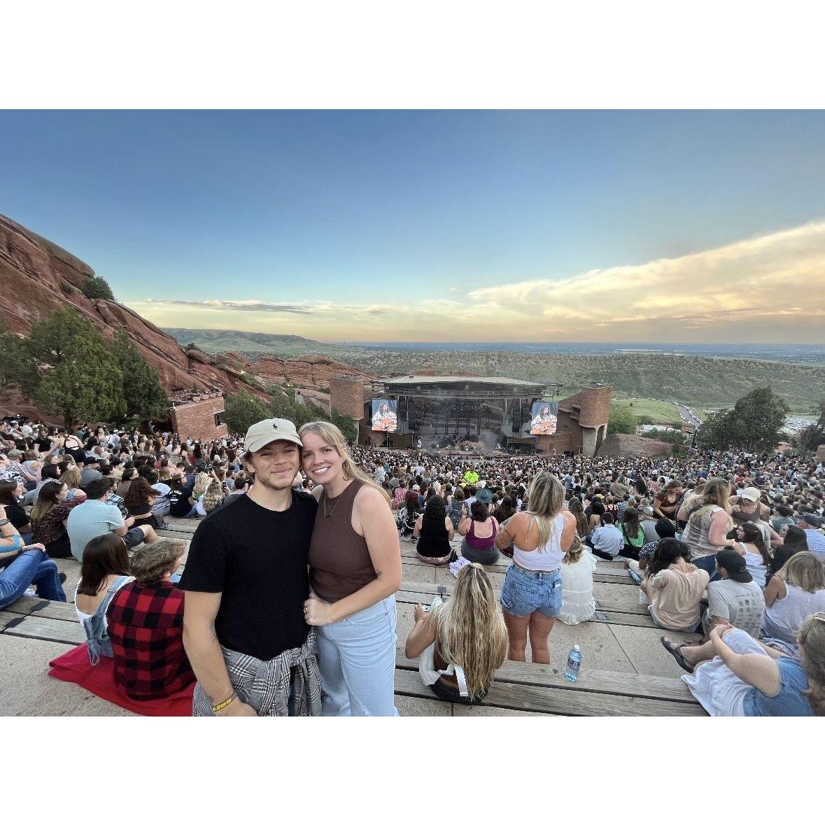 Seeing Noah Kahan at Red Rocks Amphitheater in Denver, Colorado, 2023