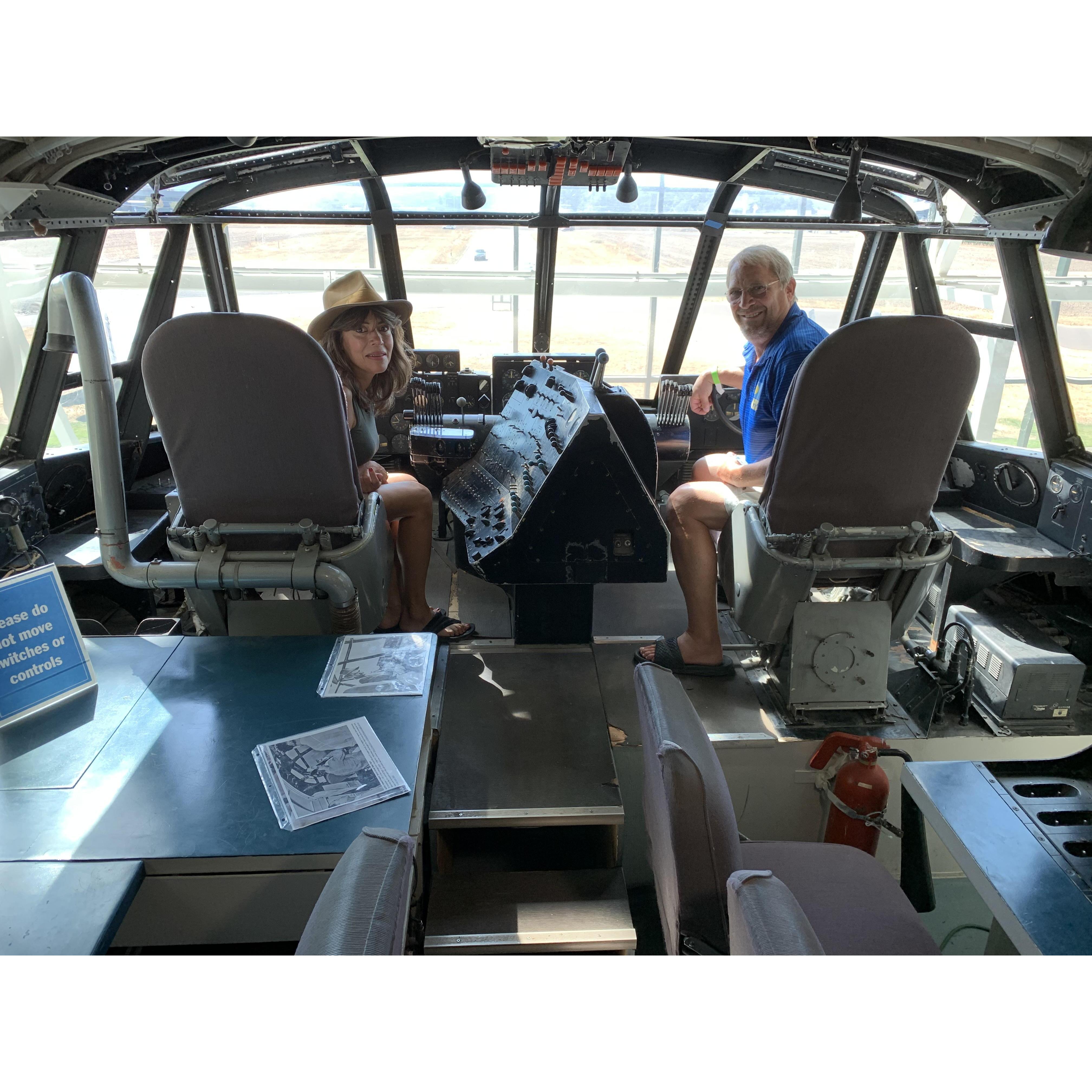 In the cockpit of the Spruce Goose at the Evergreen Aviation Museum in McMinnville, Oregon.