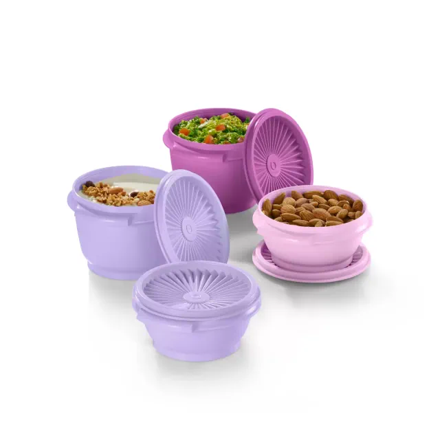Tupperware 8pc Heritage Bowl Food Storage Container Set Lavender