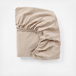 Organic Crinkled Percale Fitted Sheet