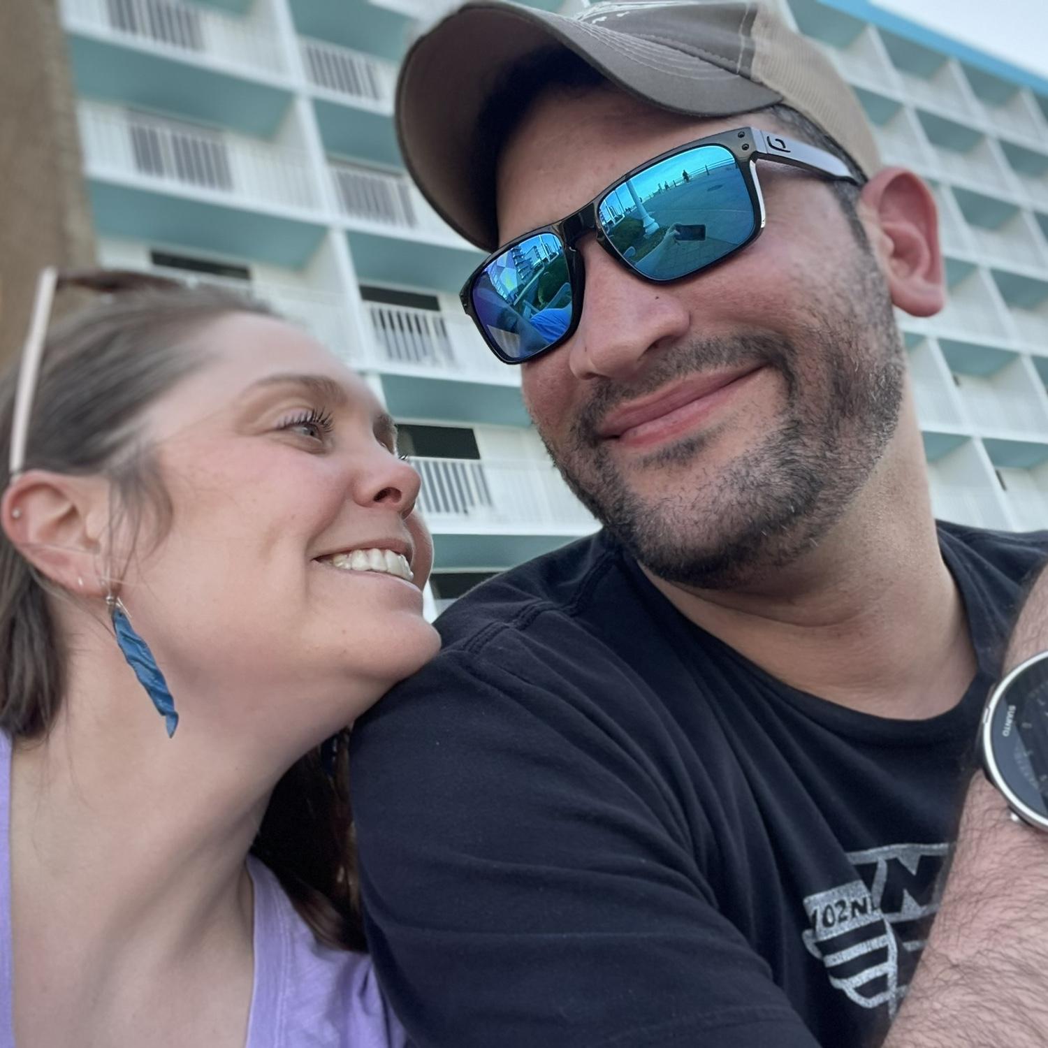 Celebrating being engaged in Virginia Beach!