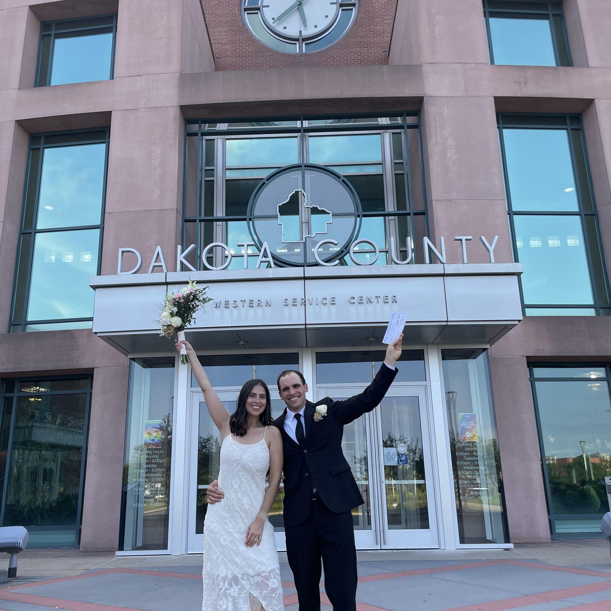 Celebrating our civil wedding, August 29, 2025.