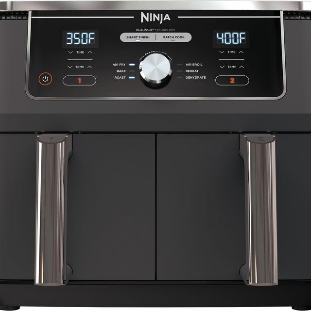 Ninja - Foodi 6-in-1 10-qt. XL 2-Basket Air Fryer with DualZone Technology - Grey