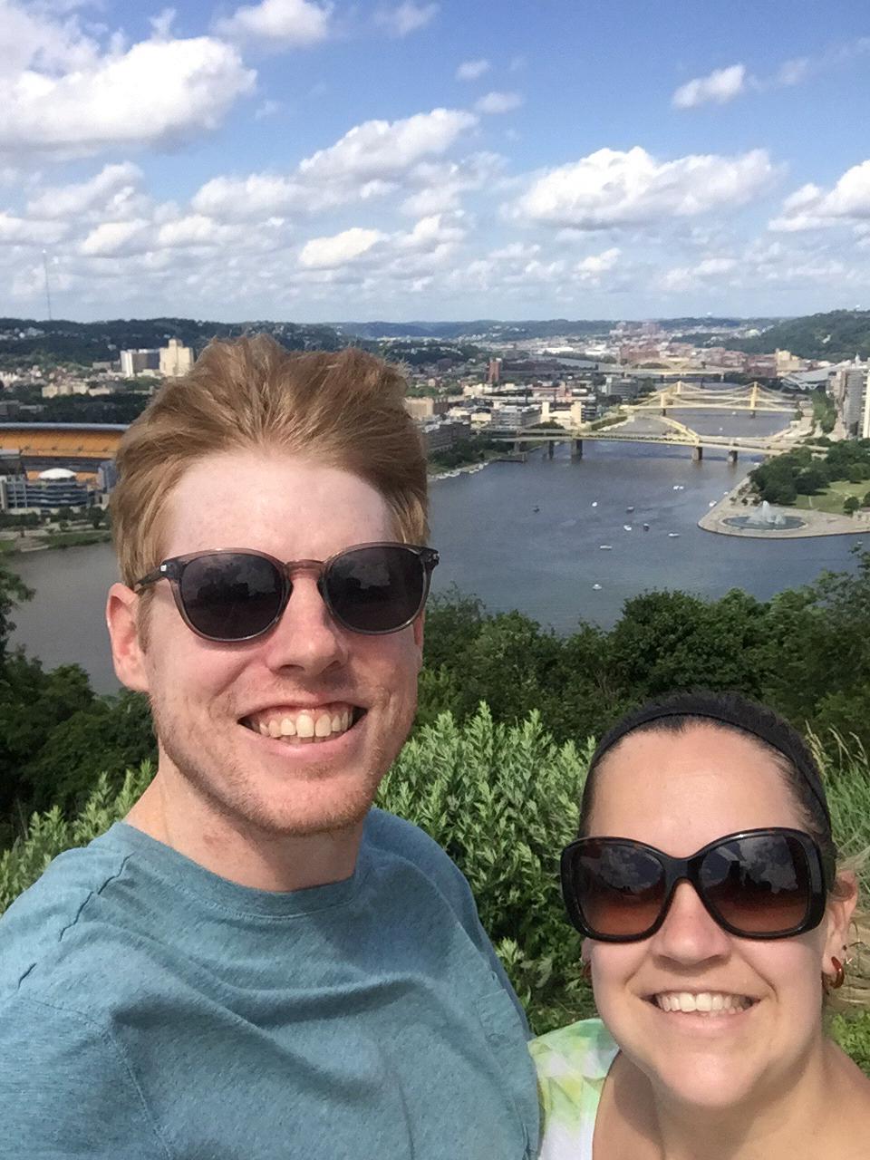 A beautiful day overlooking Pittsburgh, PA