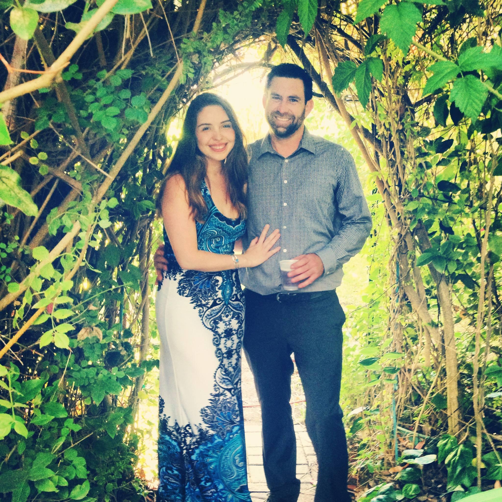 Here we are attending our first wedding together. July 2013.