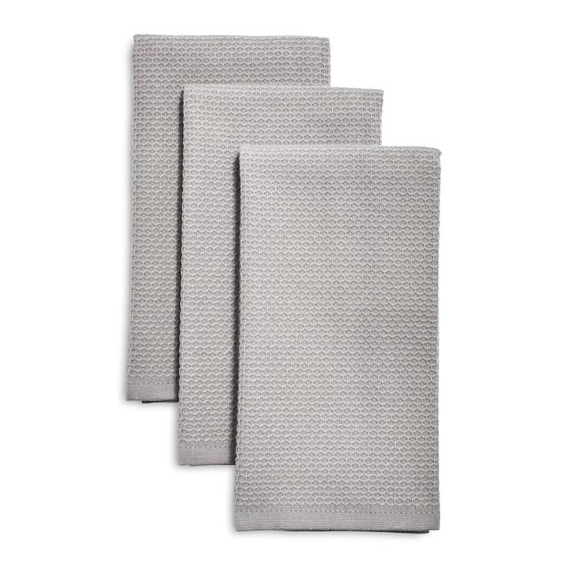 Dual-Sided Kitchen Towels, 19" x 16", Set of 3