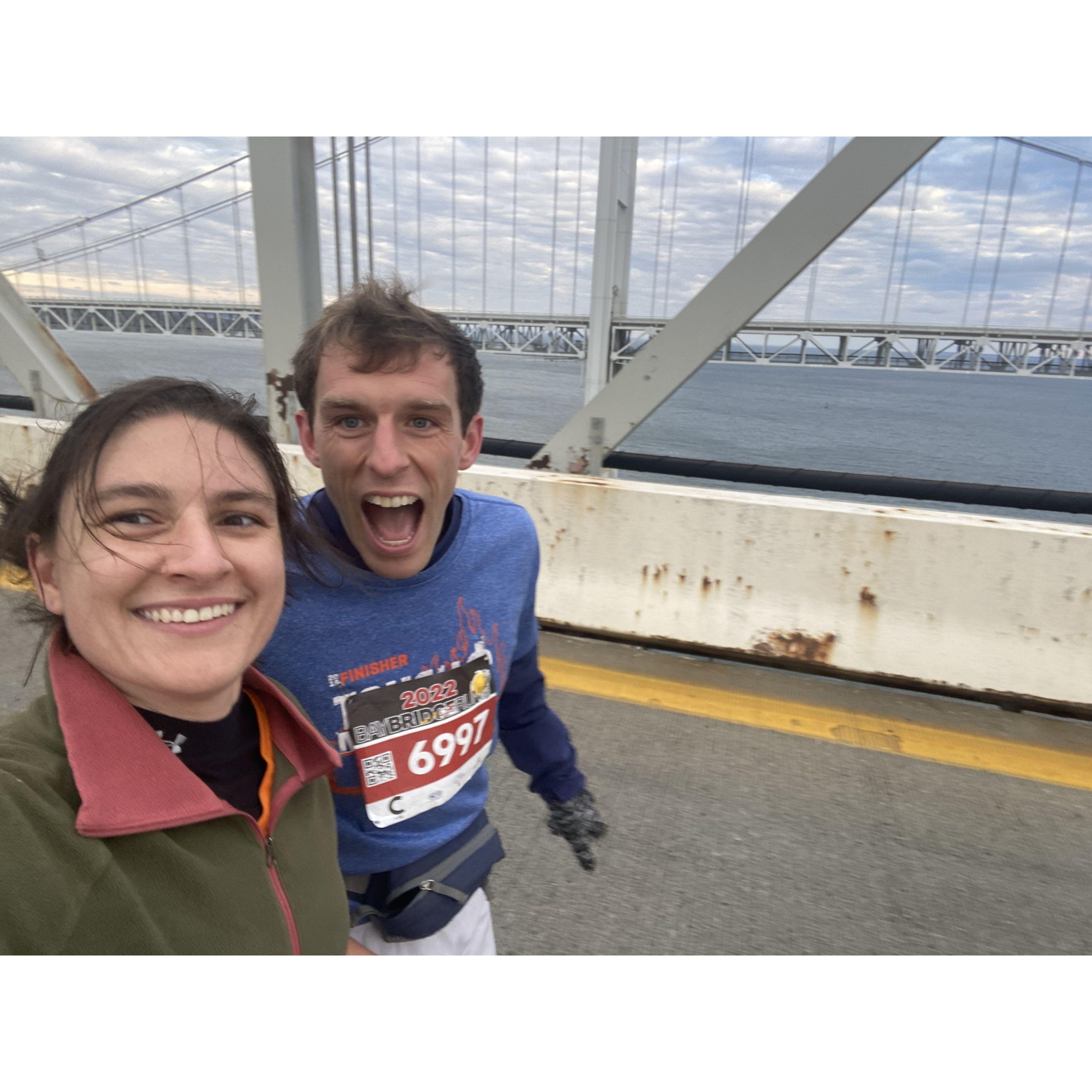 We ran our first race together (a 10k) over the Chesapeake Bay Bridge! It was awesome! Nov 13, 2022
