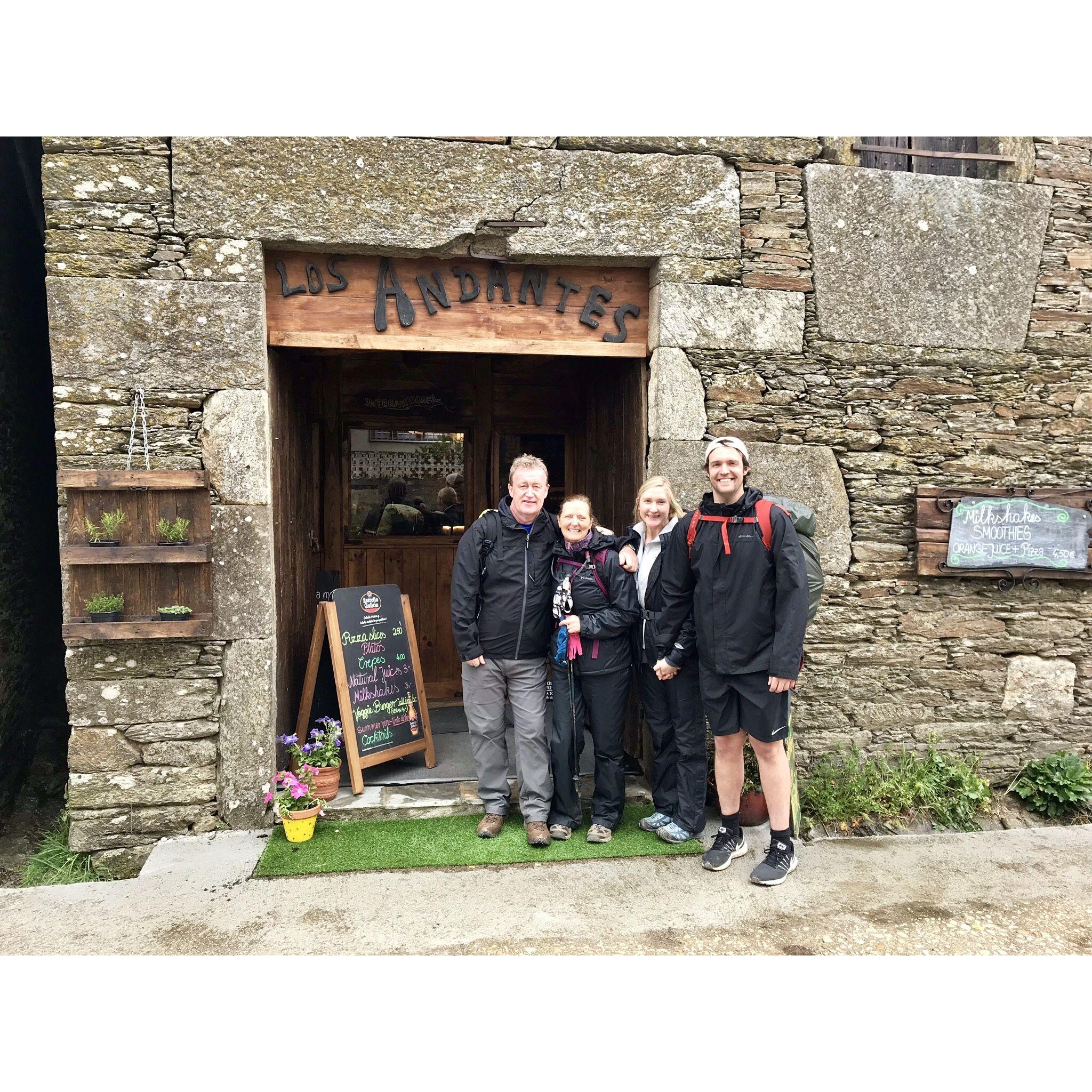 'Fab 4' stopping for lunch on the Camino