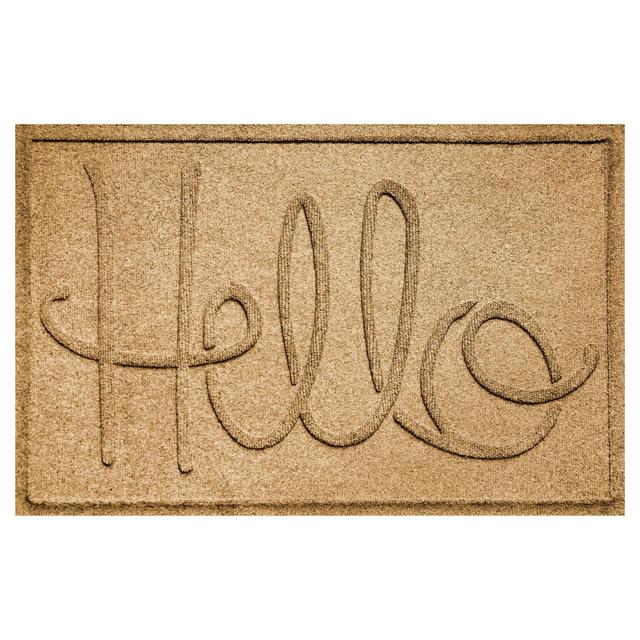 Gold Typography Pressed Doormat - (2'X3')- Bungalow Flooring