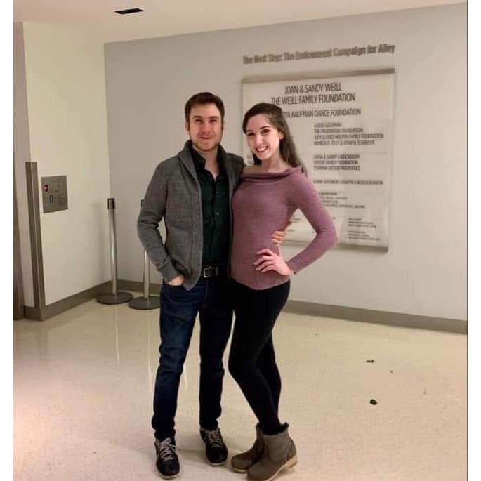 At Alvin Ailey for a showcase Liv was in!