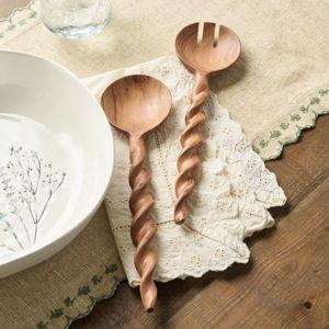 Wood Swirl Salad Set of 2
