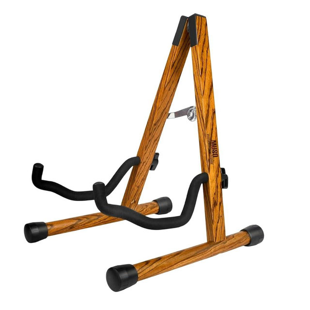 MUSO Guitar Stand,Acoustic Guitar Stand,Wood Classical Electric Guitar Stand,Foldable Bass Guitar Stand,Guitar Accessories also fit Bass,Violin,Ukulele(Zebra)