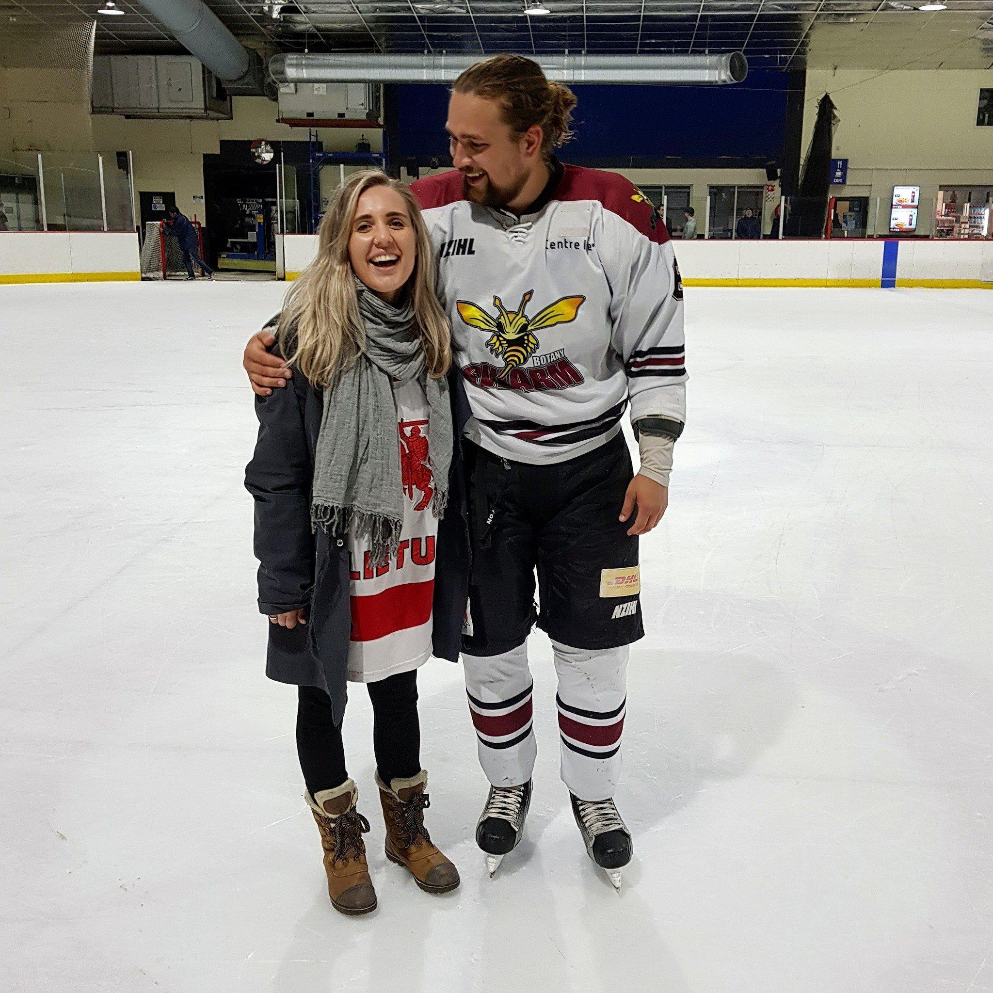 You can often find Hanna at Matas' hockey games, always screaming her head off.