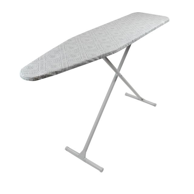 Mainstays T-Leg Ironing Board, Grey Diamond Tile