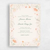 Beige Wedding Invitation - Blysse Portrait