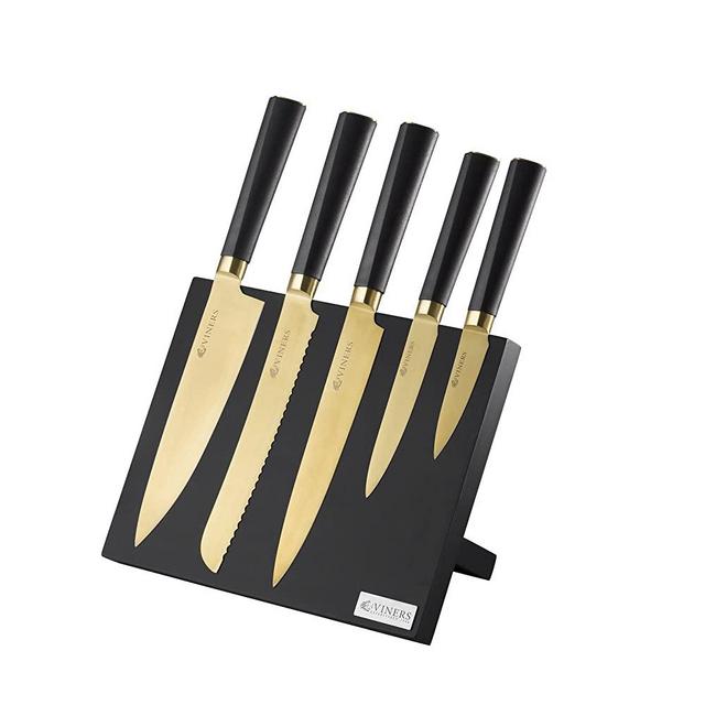 Viners Titan Gold 6 Piece Knife Block Giftbox