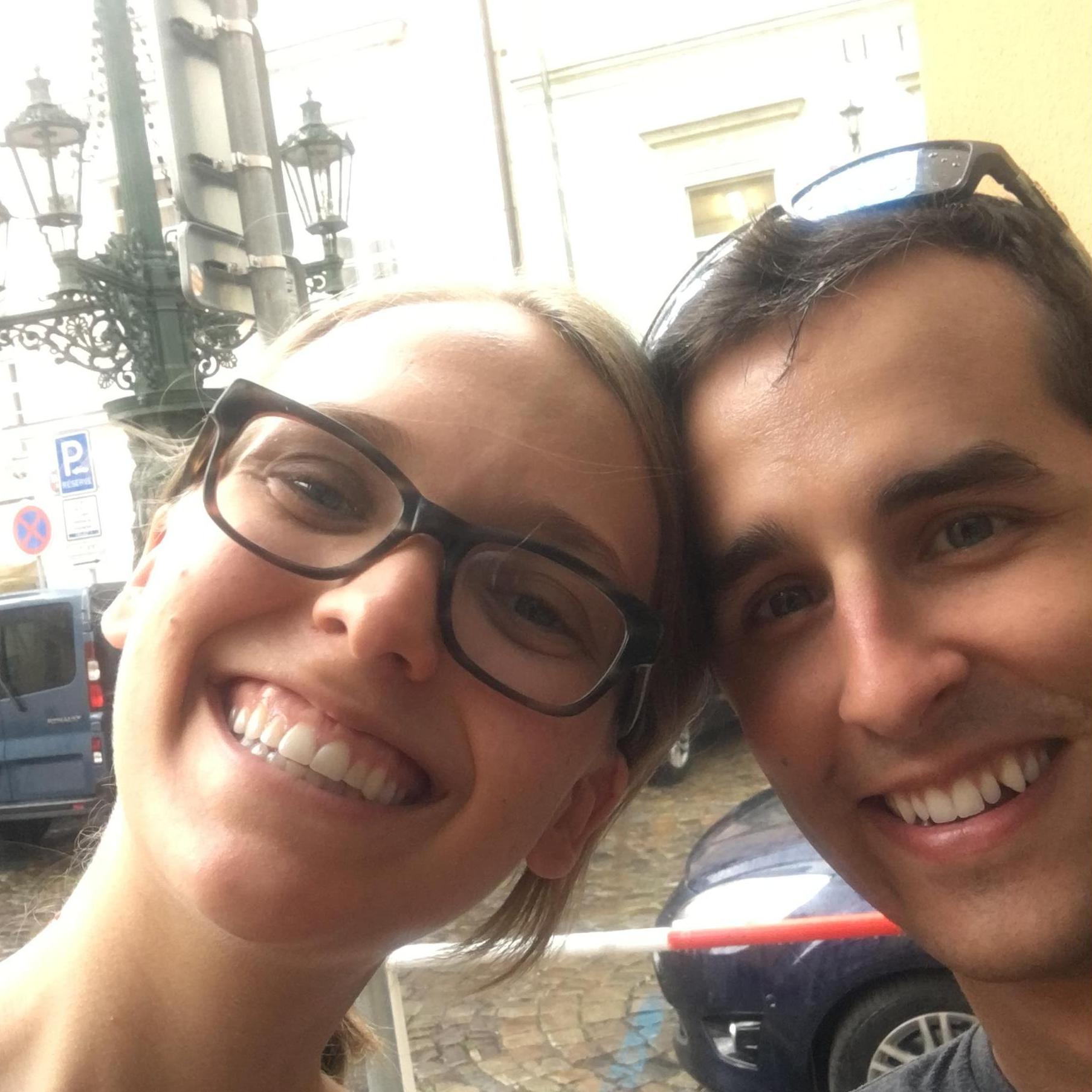 While visiting Prague, we got caught in a sudden downpouring of rain and made a hasty escape to a nearby café. No piña coladas were involved in the taking of this photo.