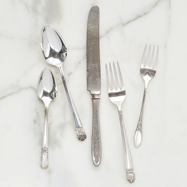 Vintage Hotel Silver Flatware, Set of 5