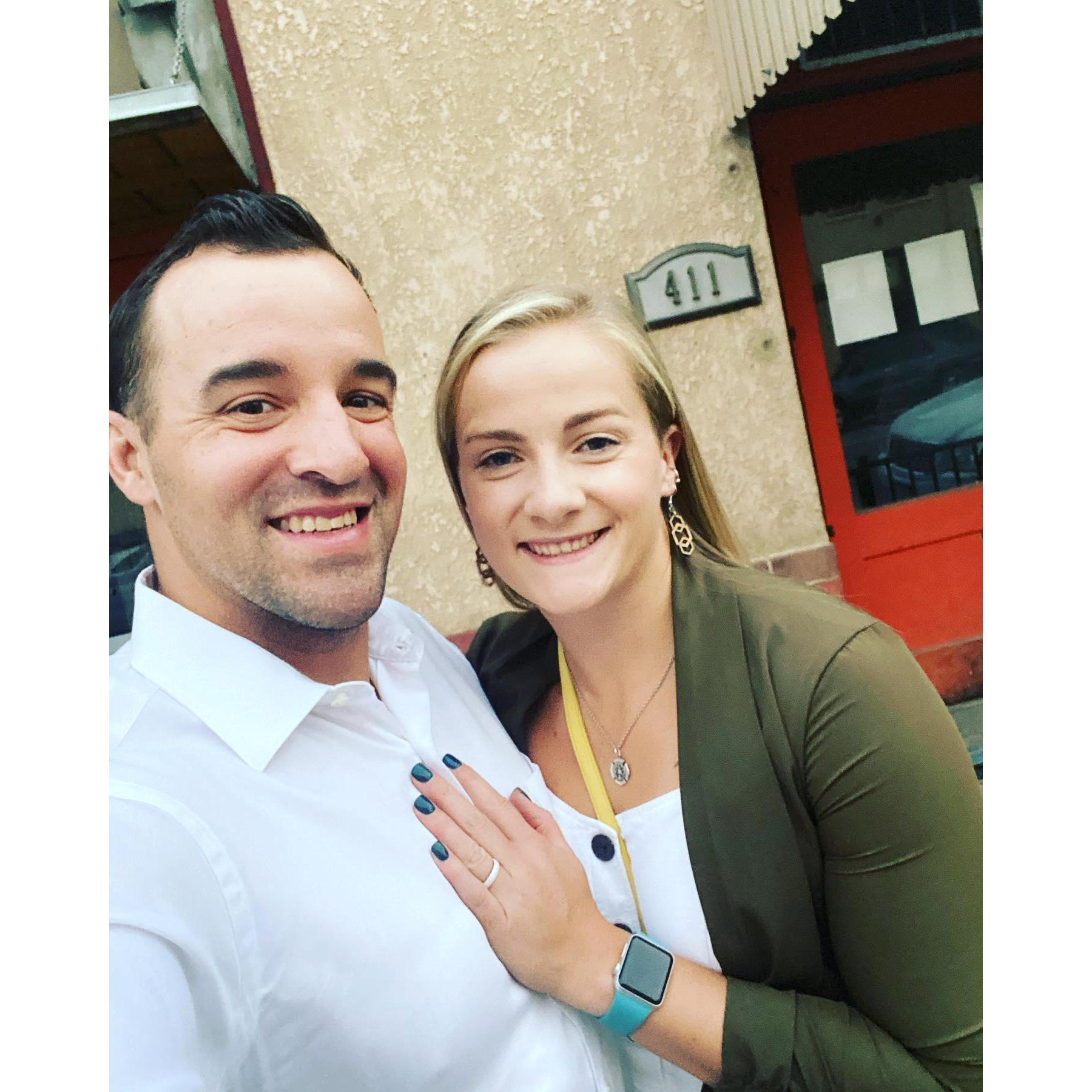 This was the first picture after Corey "asked" me to marry him...and it was actually take a week after we had been engaged.