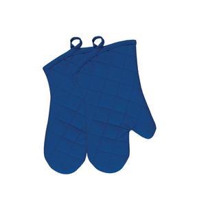 KAF Home 100% Cotton Chef's Oven Mitt (Set of 2), One Size, Blue