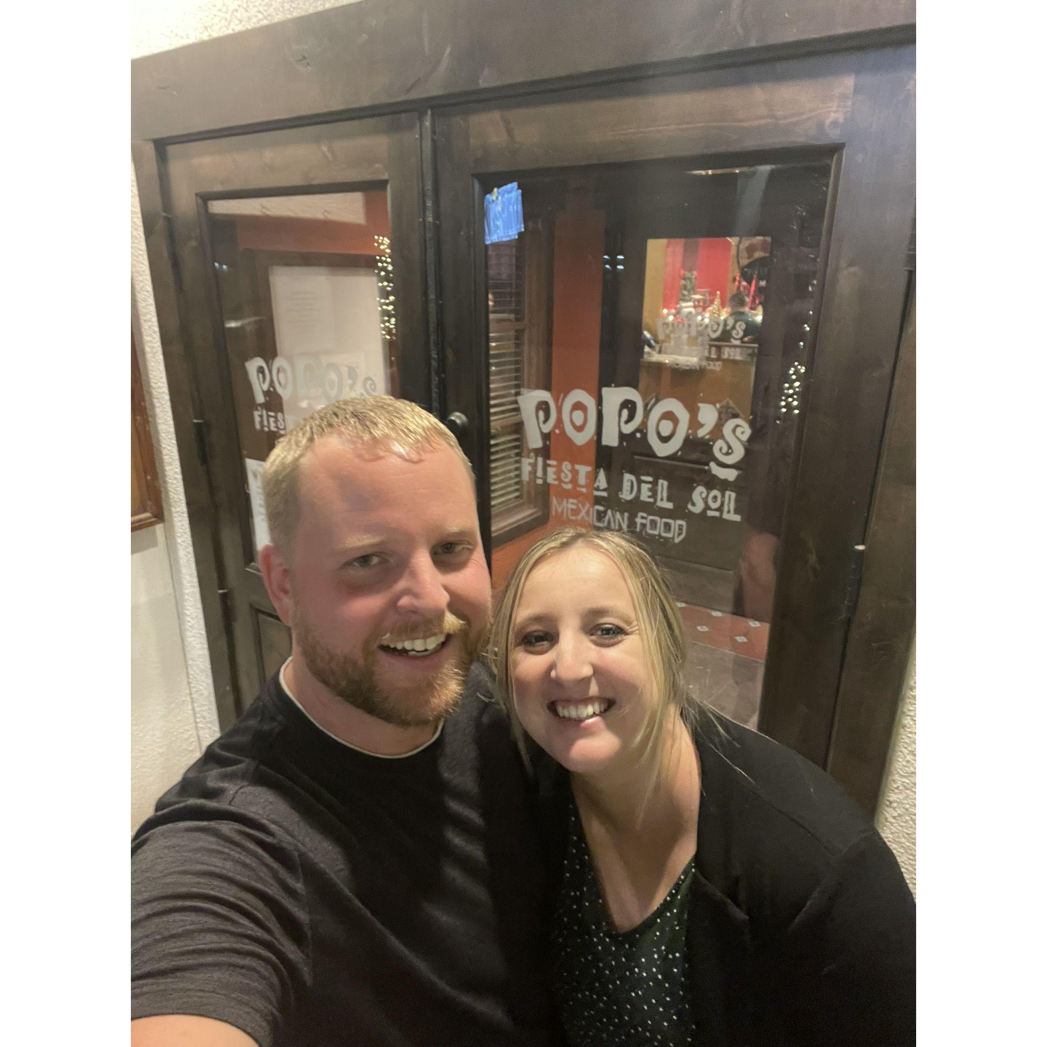 We had our first date at PoPos. We go back every year for our anniversary
