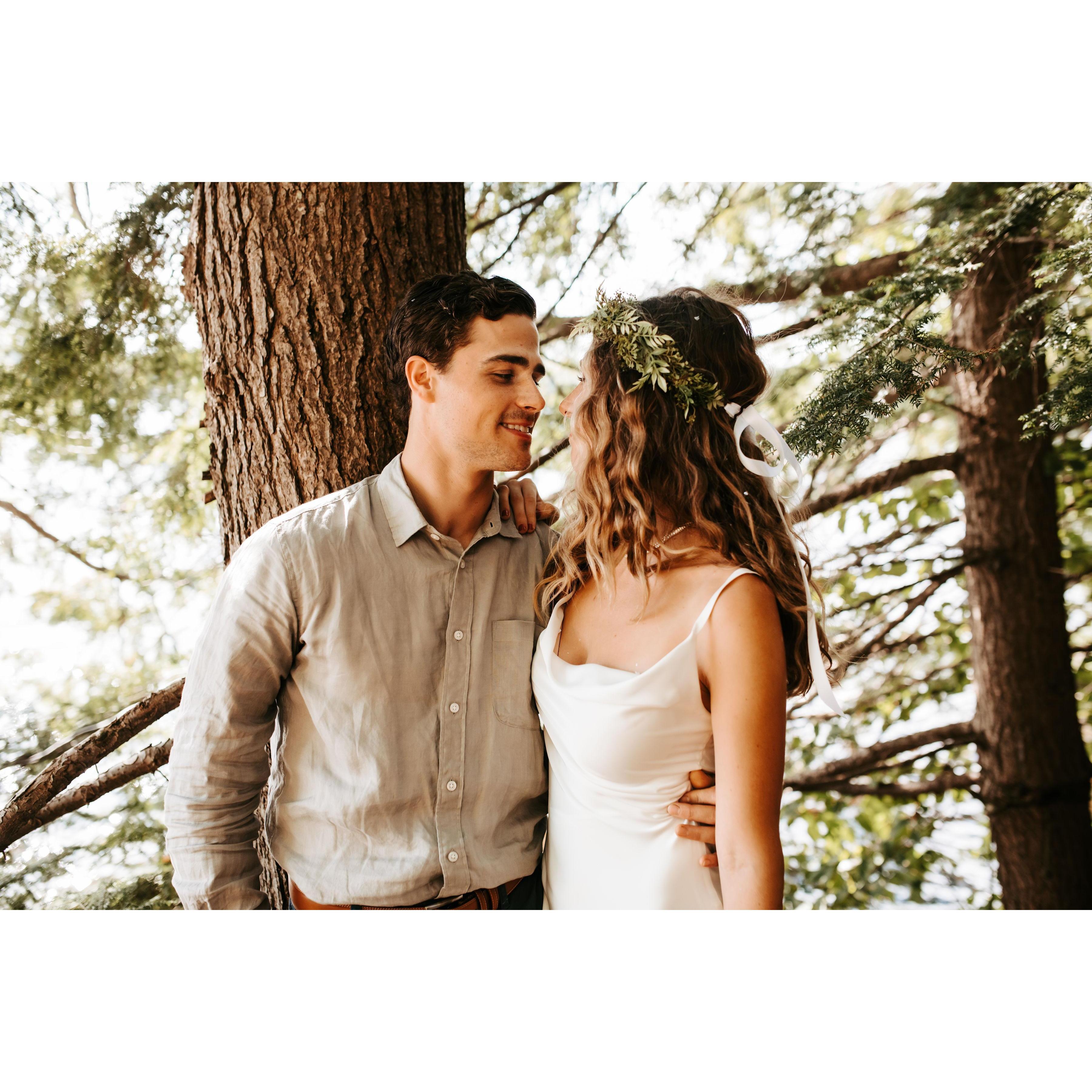 Shortly after saying "I do" at our elopement ceremony.