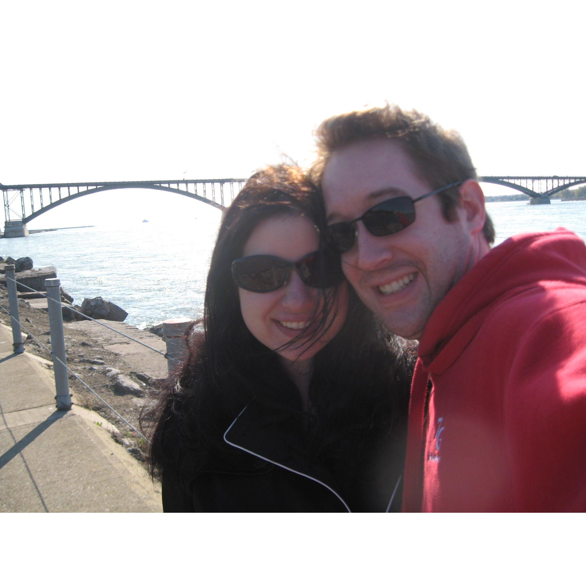 When Andy came to visit Ally while she was in grad school in Buffalo and they got back together (2011)