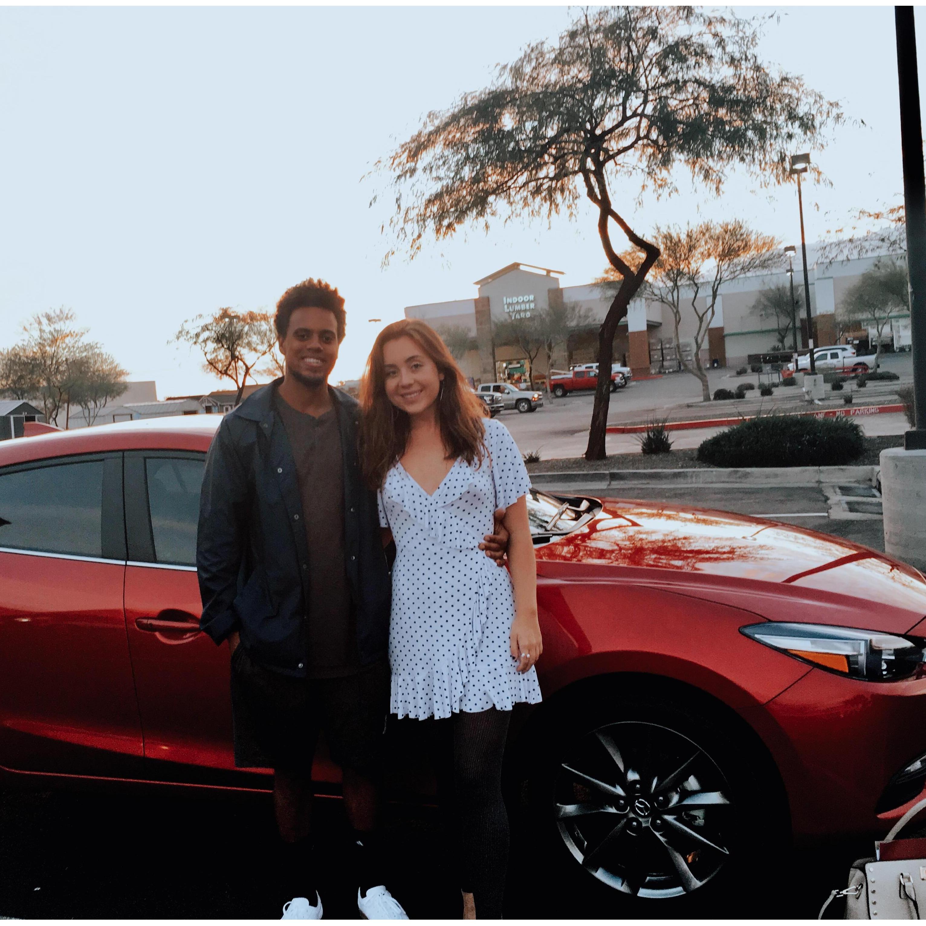 Our first car together after moving to Arizona!