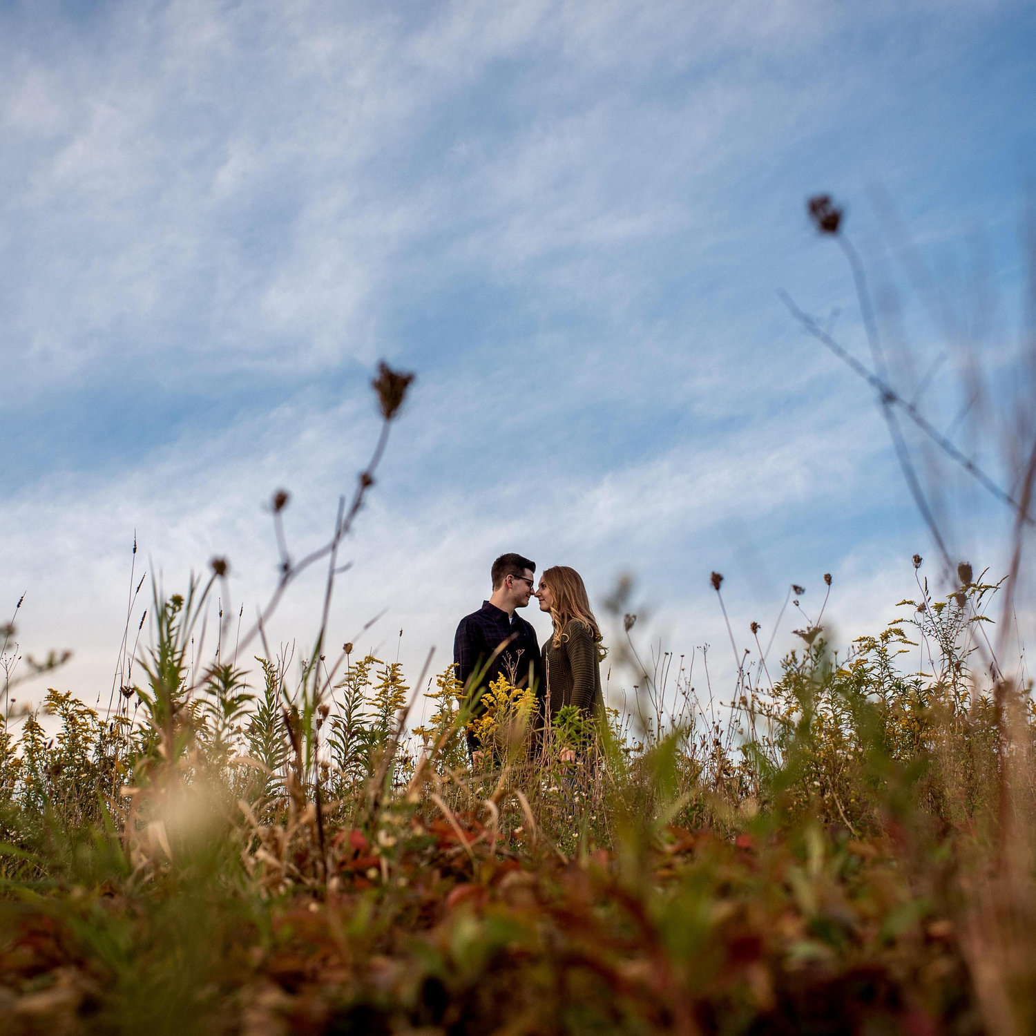 The sky was gorgeous the evening of our engagement shoot.