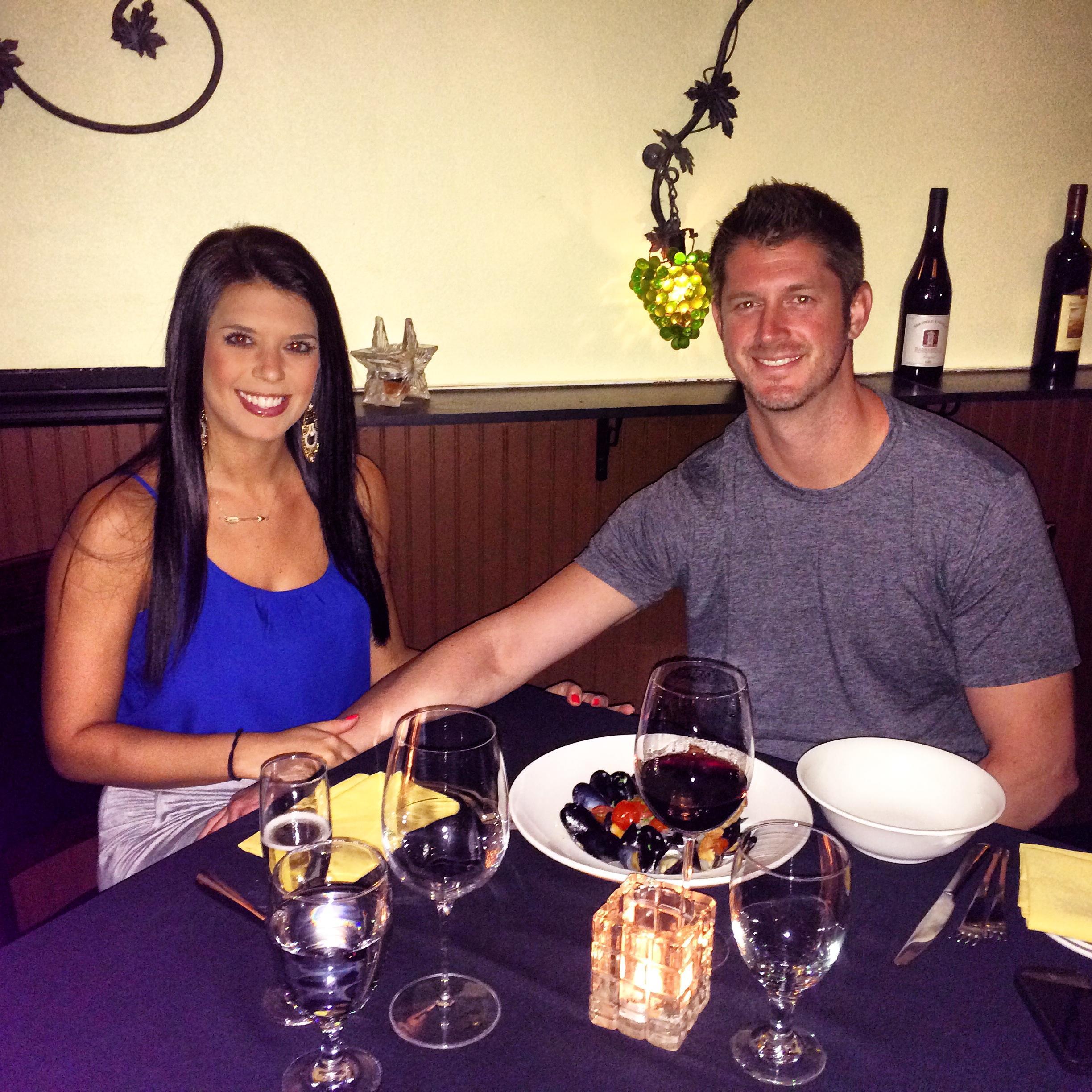 Dinner date during our first year of dating!