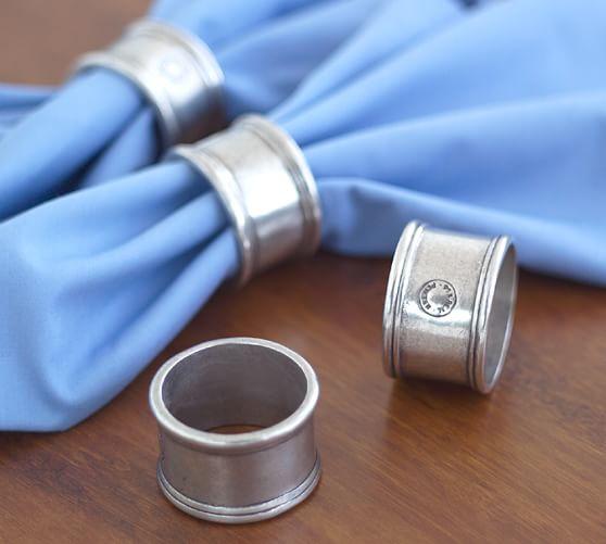 Pewter Napkin Ring, Set of 4