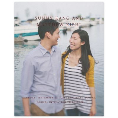 Maroon, Red Wedding Digital Save the Date - Montecillo Photo