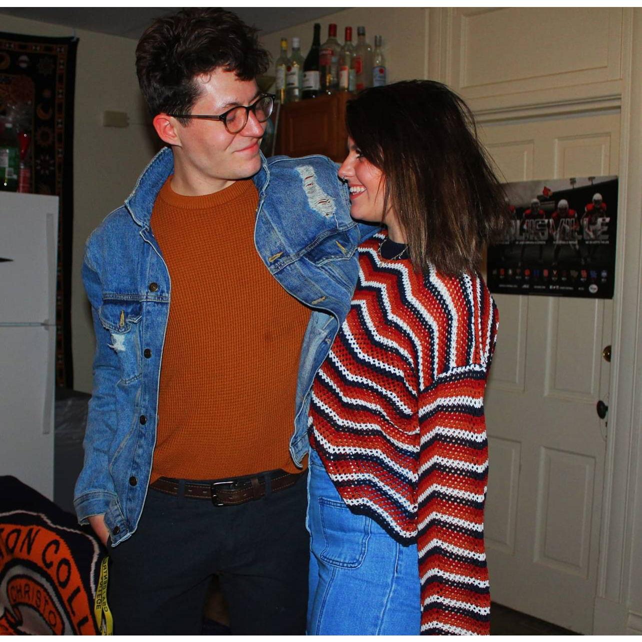 Valentine's Day, 2019. Maddie made Ed “match”with her, which started a ritual that has spanned over 6 years. We love to color coordinate with each other whenever we attend special events.