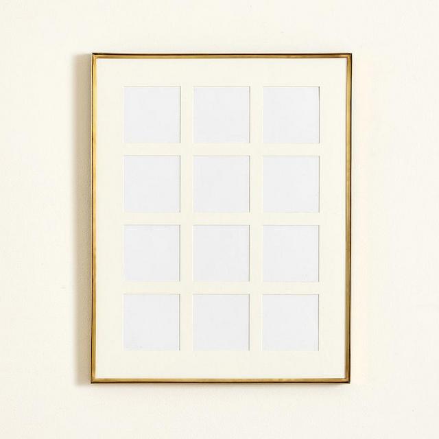Stowe Polaroid 12 Opening Frame, 14X11" Overall - Brass