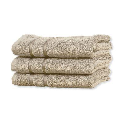 Cariloha® Turkish Cotton/Viscose Blend Hand Towels in Stone (Set of 3)