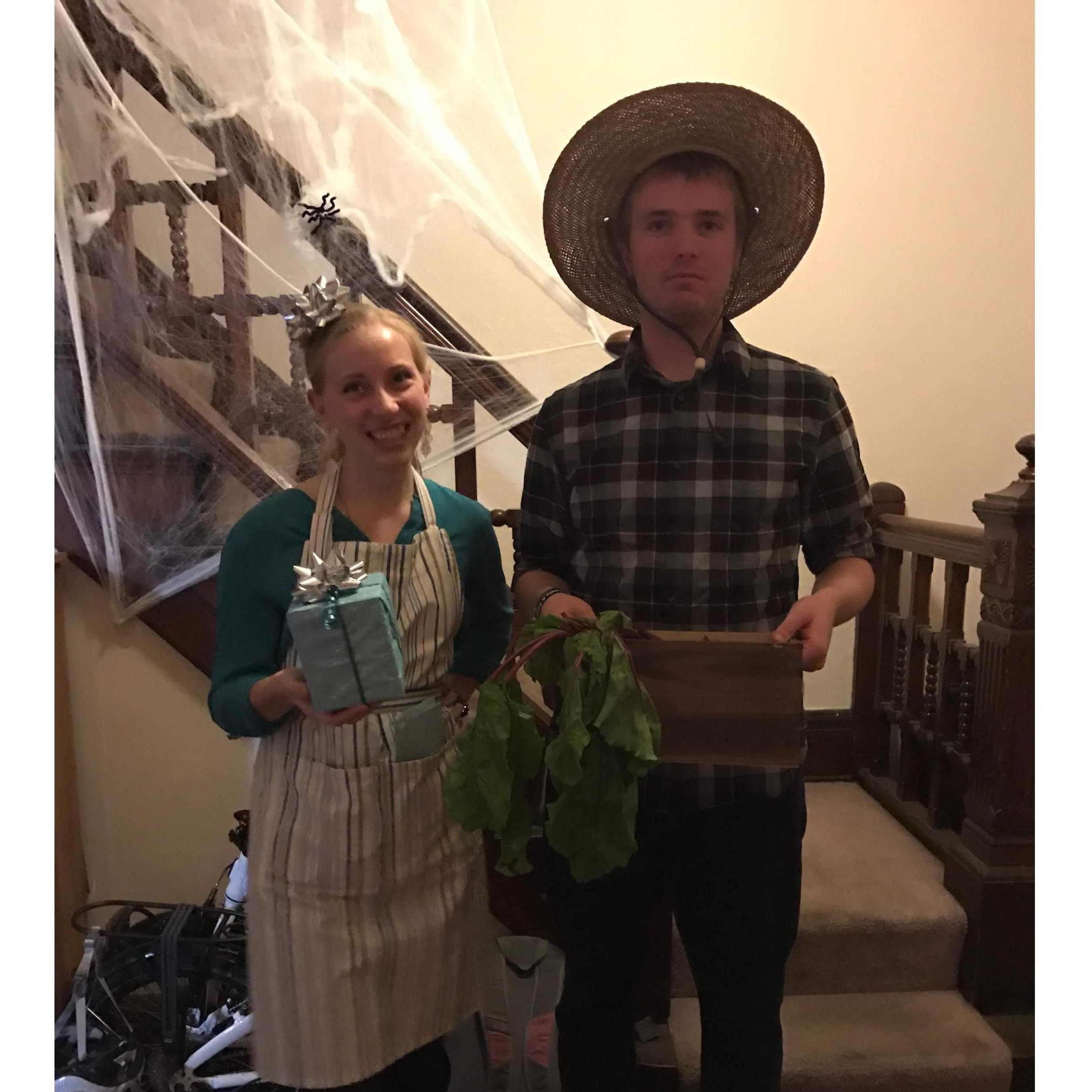Halloween 2016. We went as a professional wrapper and a beet boxer. (Yes, this actually happened.)