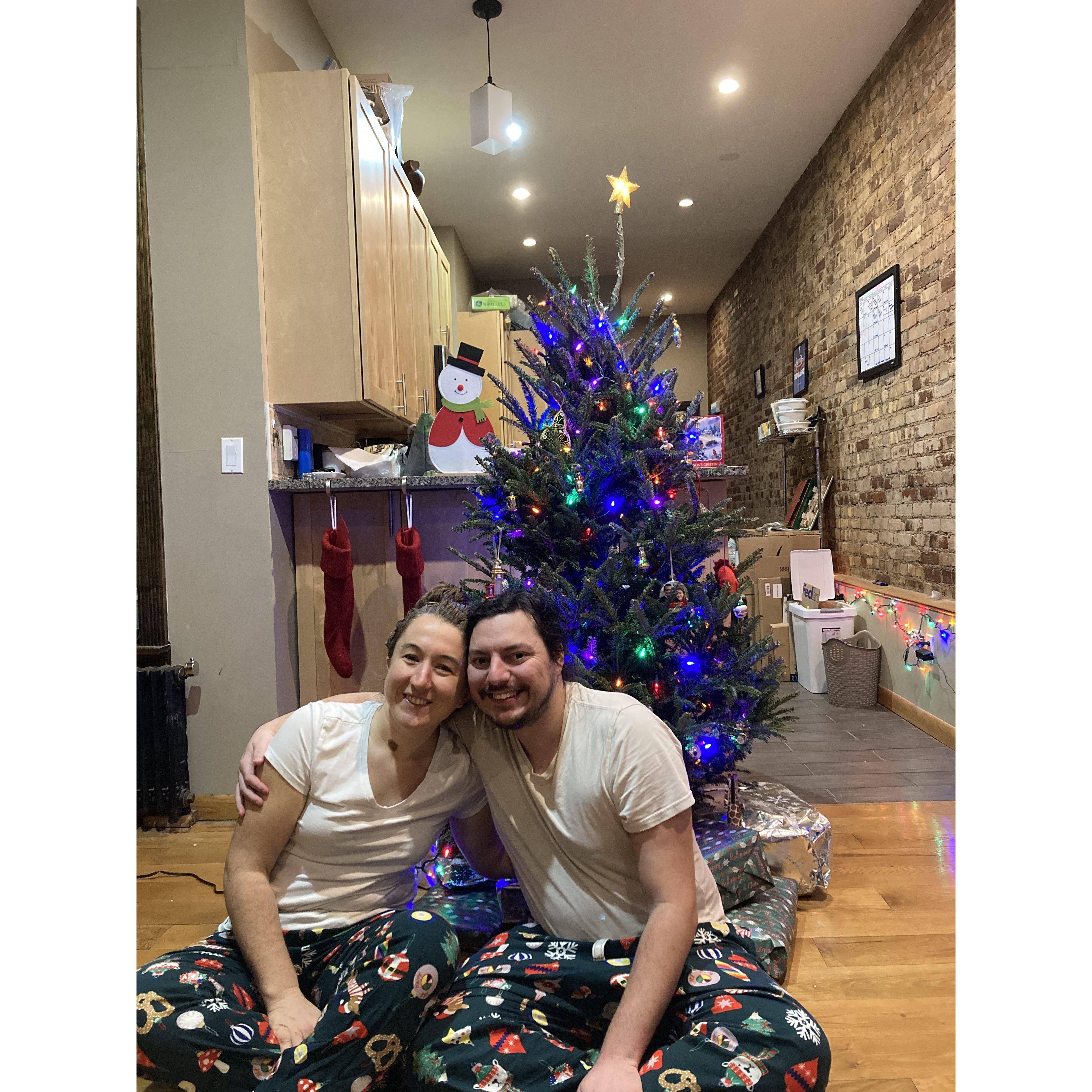 Our first real Christmas tree together. Christmas 2023
