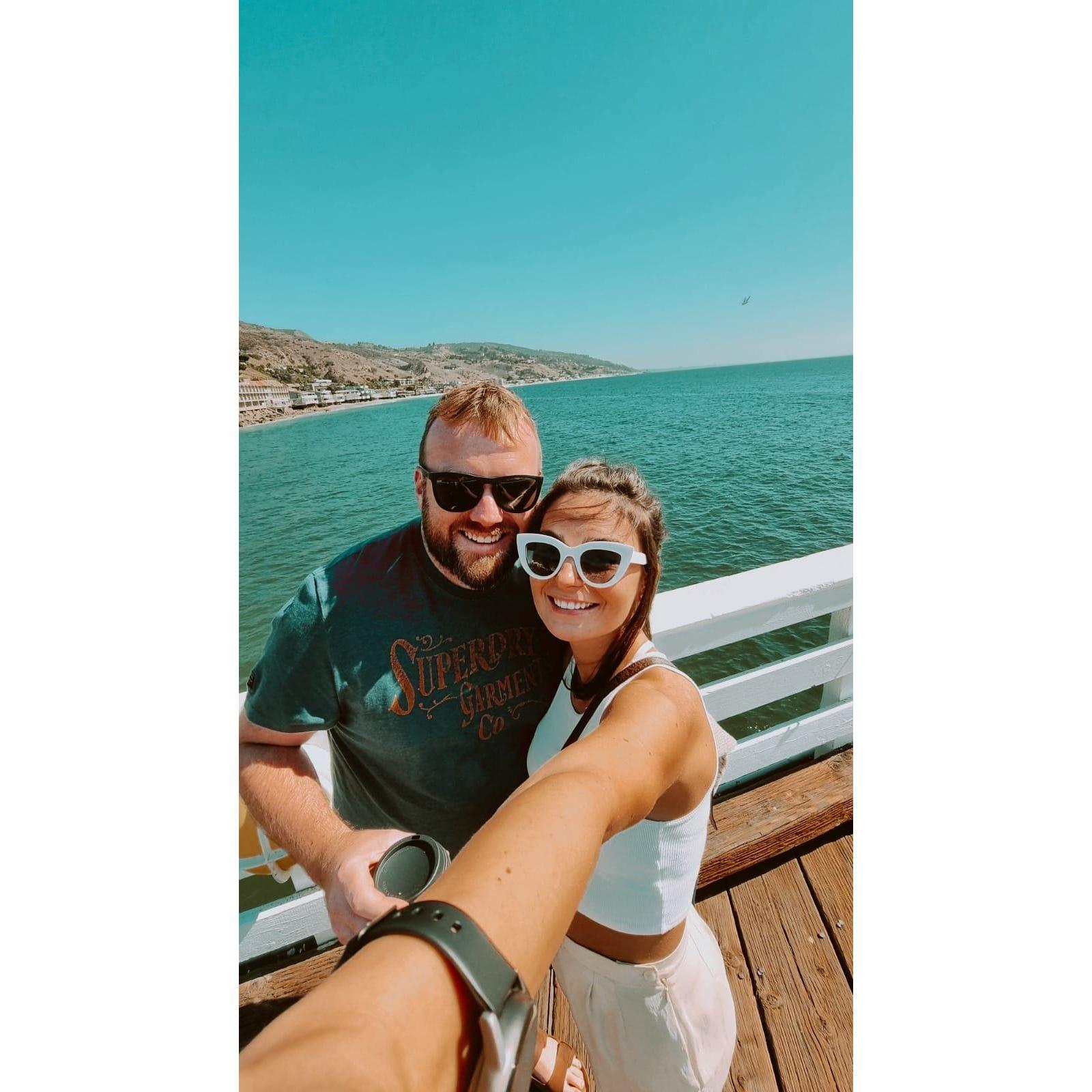 Malibu, California. One of our layover trips together.