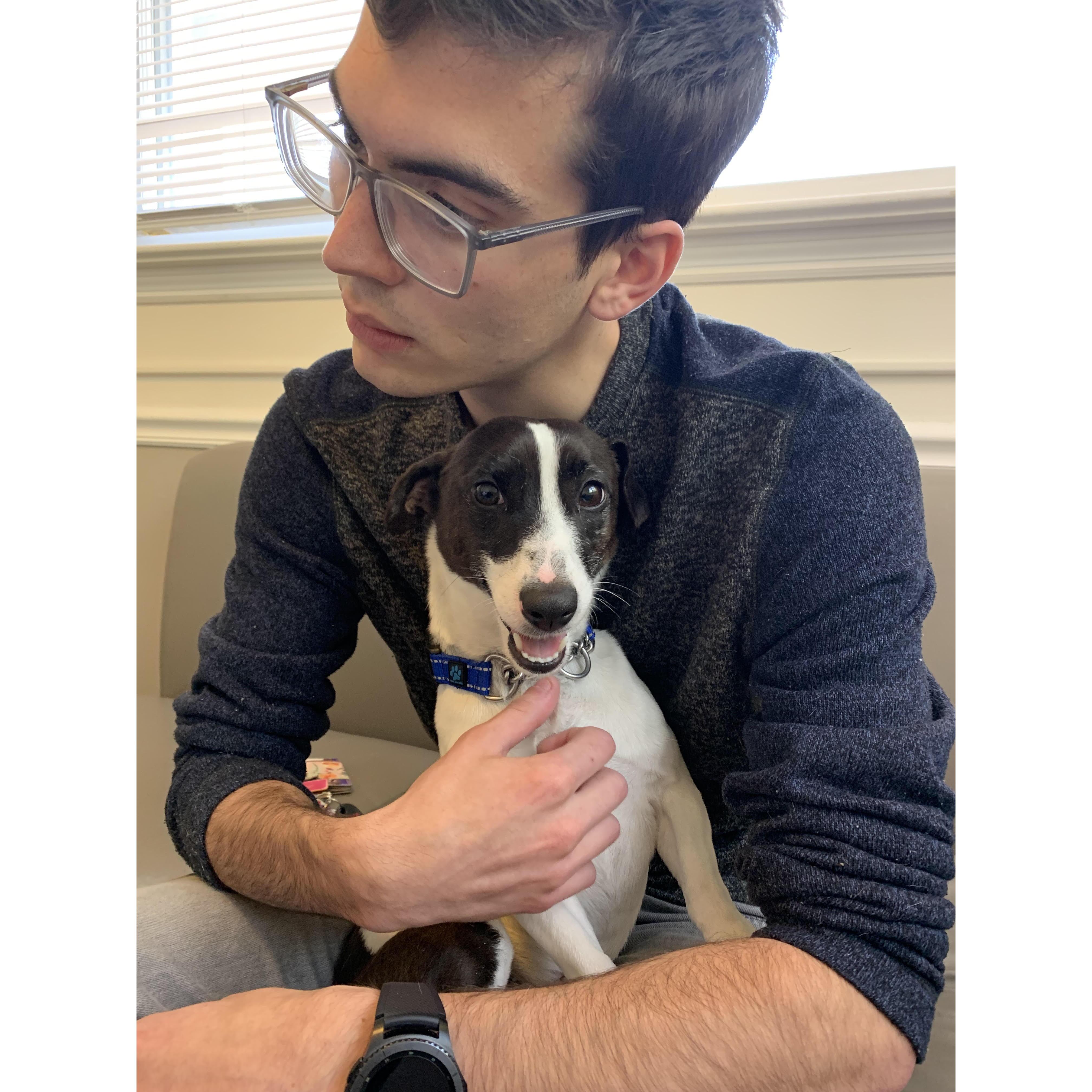 This is from the day Keegan adopted Snoopy from a shelter in Harrisonburg for his 22nd birthday. Keegan and I had been dating for a little over a year at this point.