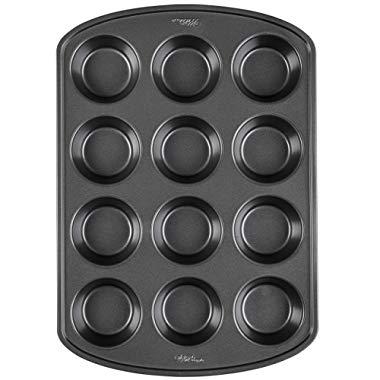 Wilton 2105-6789 Perfect Results Premium Non-Stick Bakeware Muffin and Cupcake Pan, 12-Cup, Standard, Silver